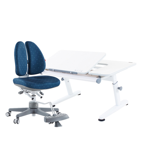 M6+XS 成長桌椅組-雪杉／深海藍(DUO椅)