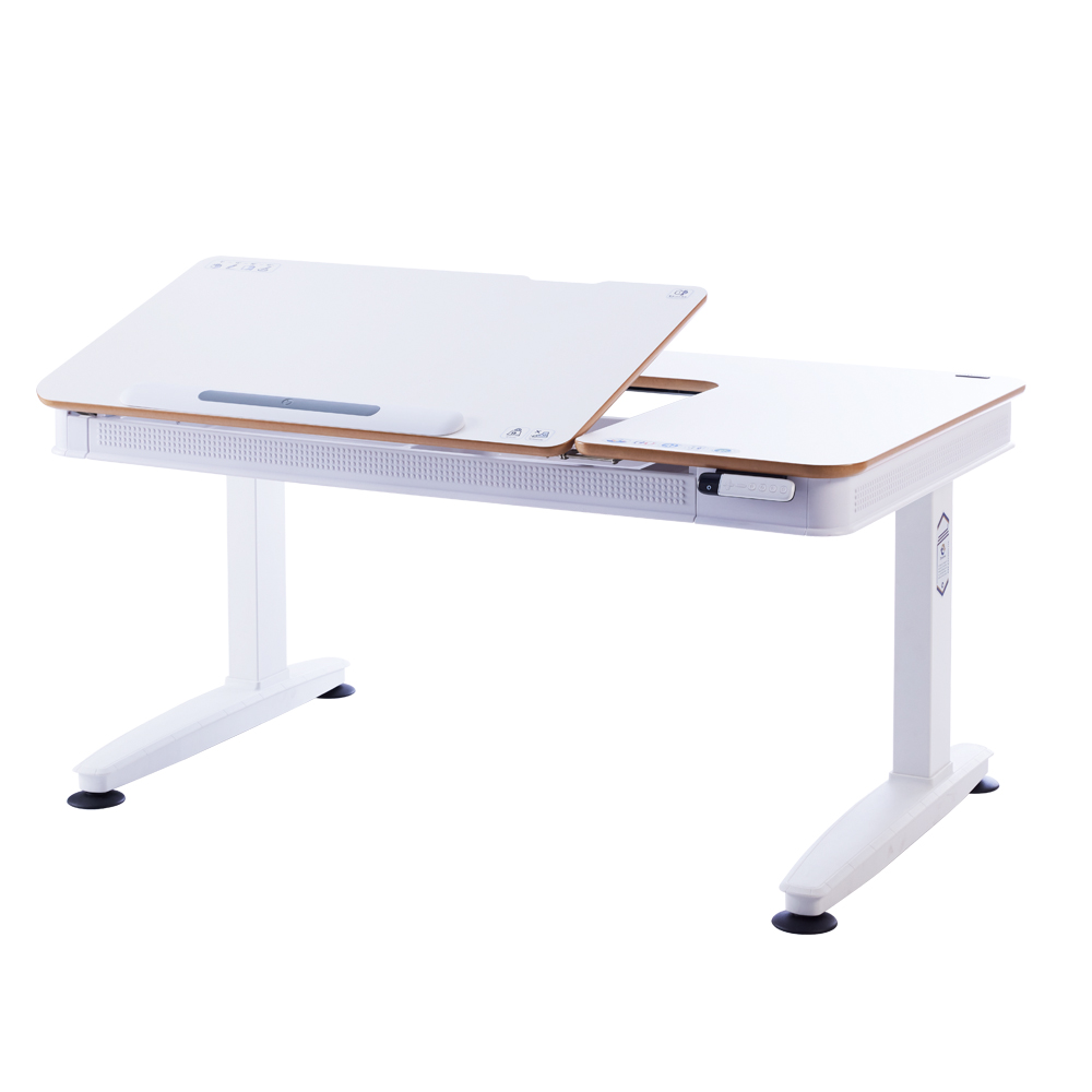 E6-120S 動態成長電動桌-潔白/珍珠白